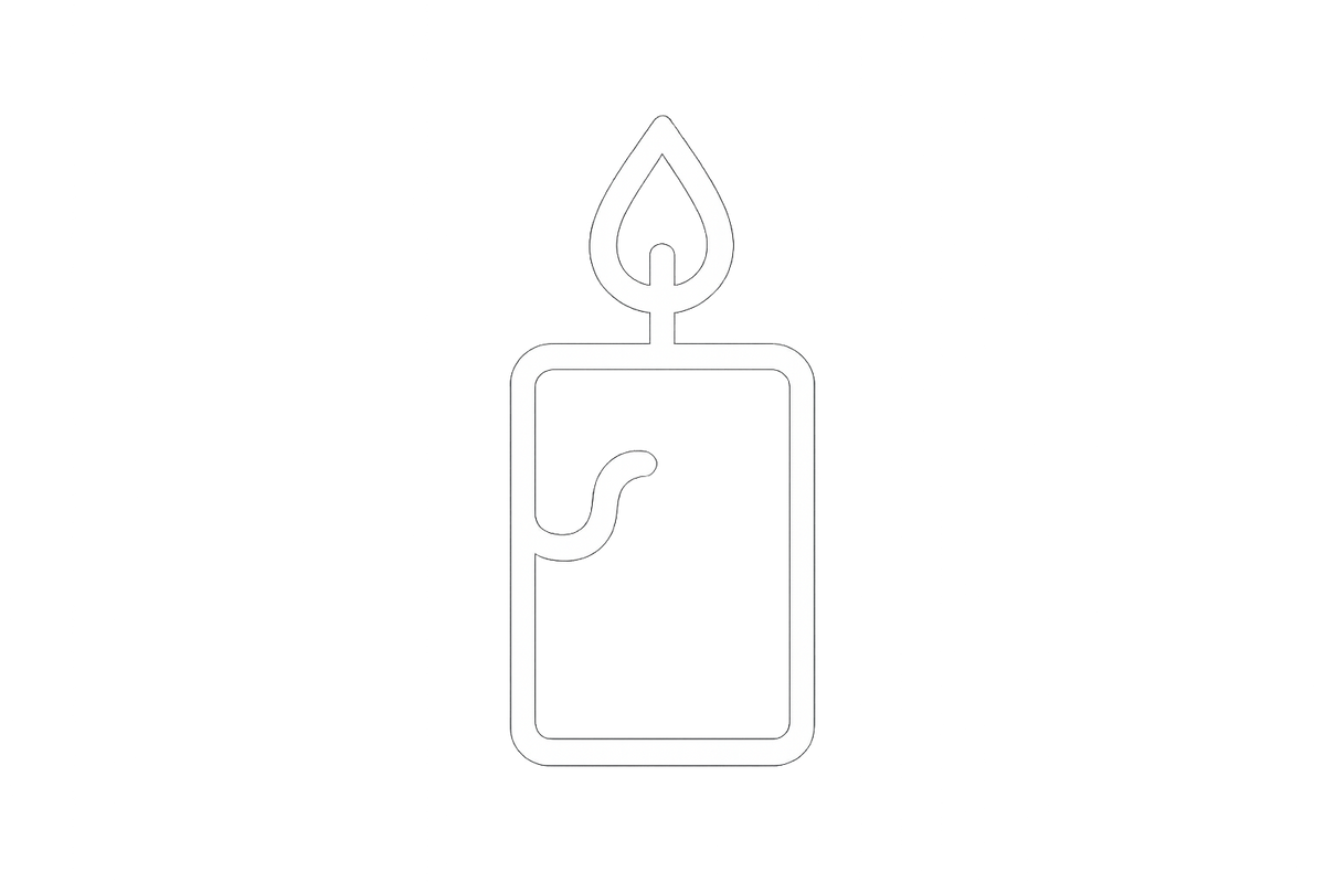 white candle icon