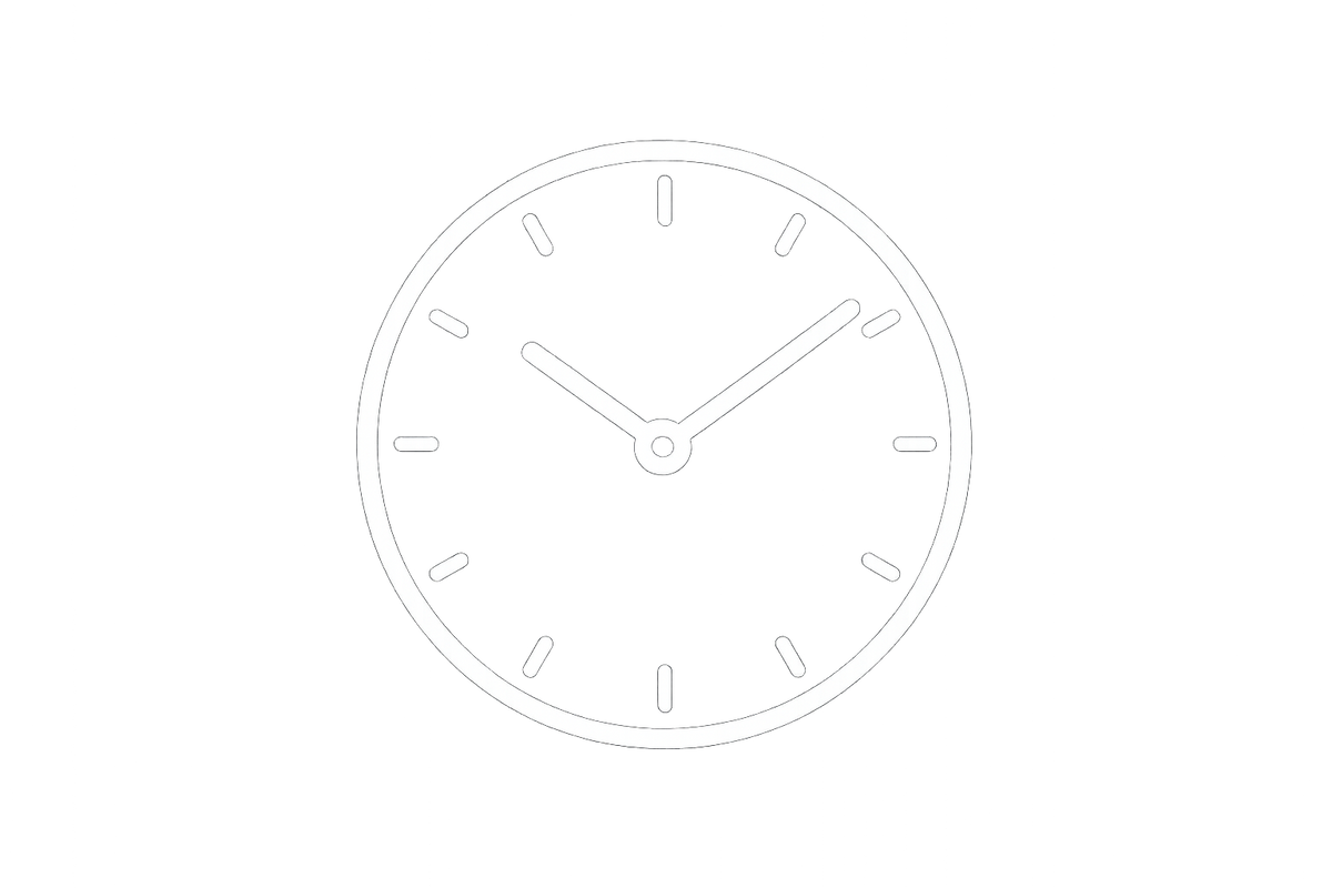 white icon of clock